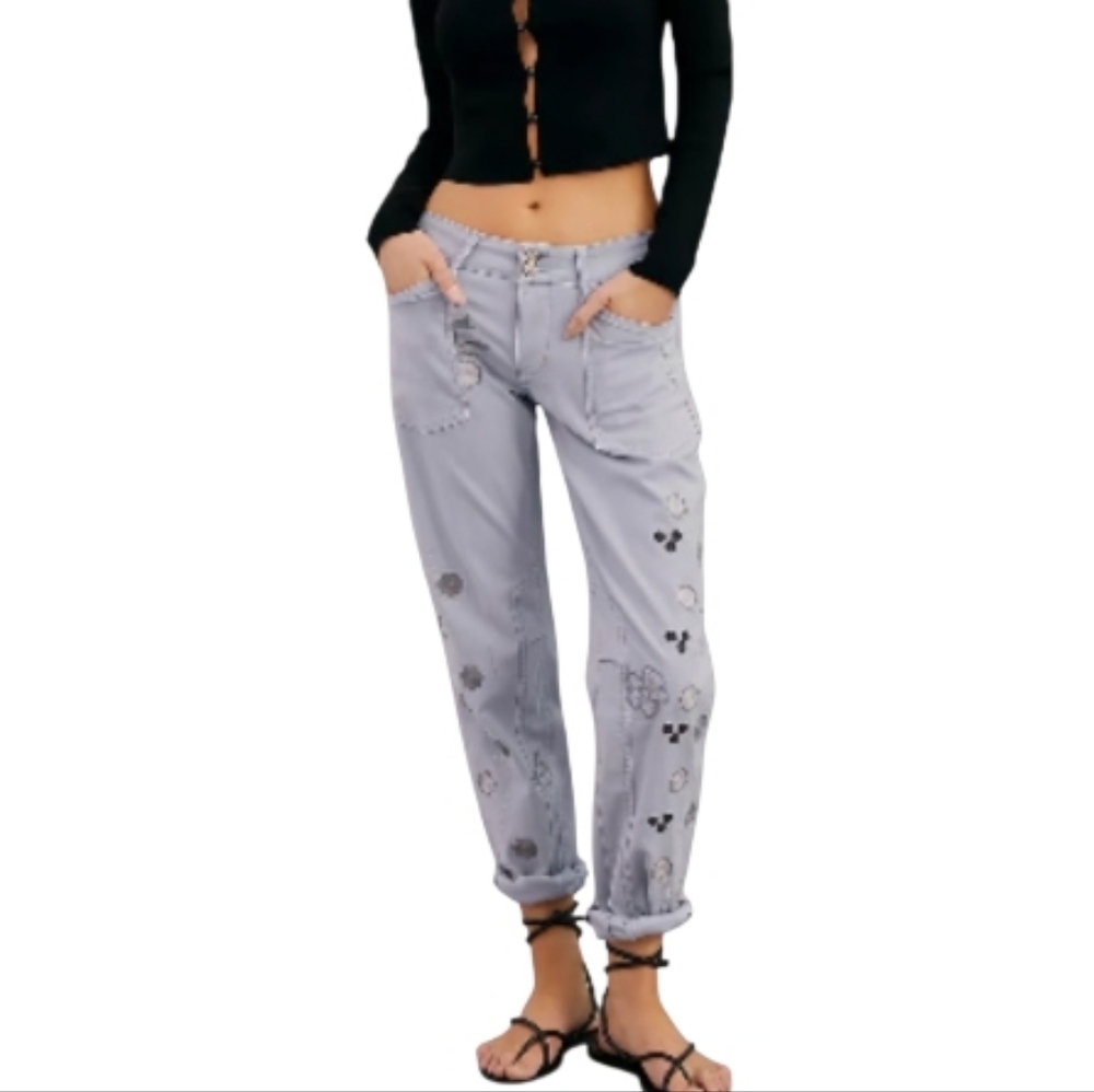 Anthropologie Pilcro Wanderer Boho Embroidered ‎  Pants